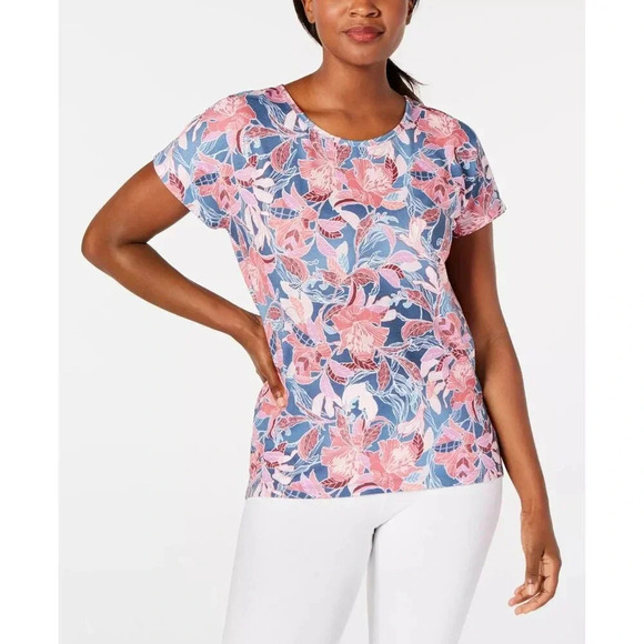 IDEOLOGY Floral Short Sleeve T-shirt NWOT SMALL - Picture 9 of 12